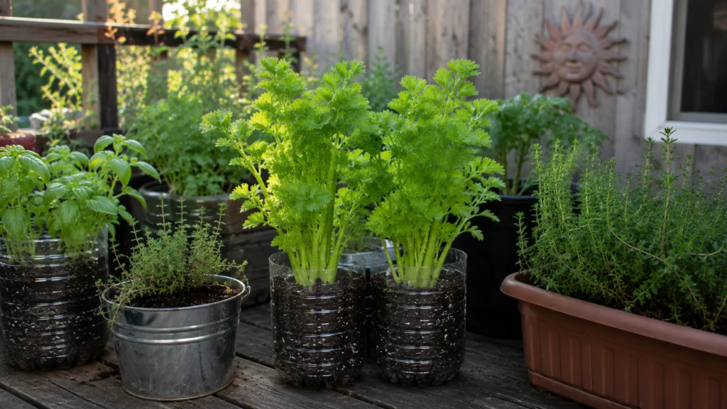 How to Grow Celery Easily Using Just a Few Small Plastic Bottles 6 Caring for Bottle Grown Celery