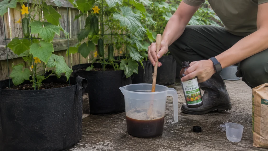 Feeding Cucumbers for More Fruit