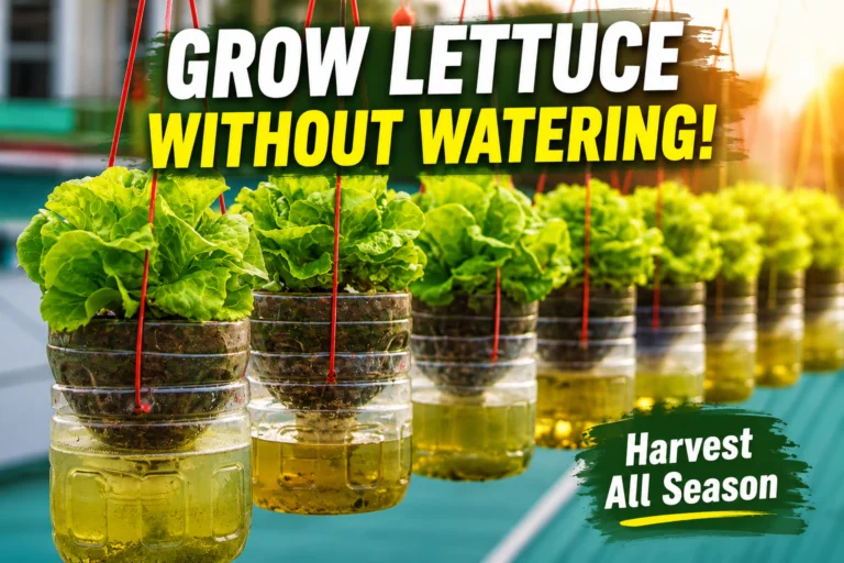 Hanging Garden Growing Lettuce Without Watering: The Backyard Trick That Keeps Producing All Season