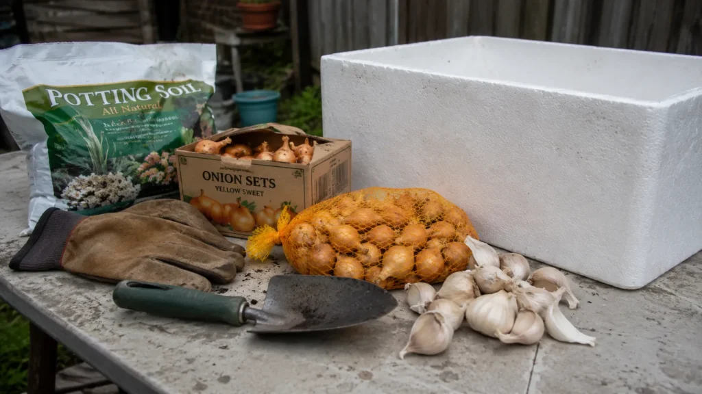 How to Grow Onions and Garlic in a Styrofoam Box for Beginners 3 Heres what I usually gather