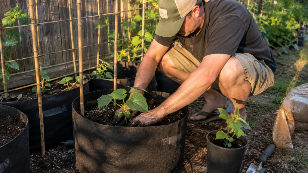 How to Plant Cucumbers in Soil Bags