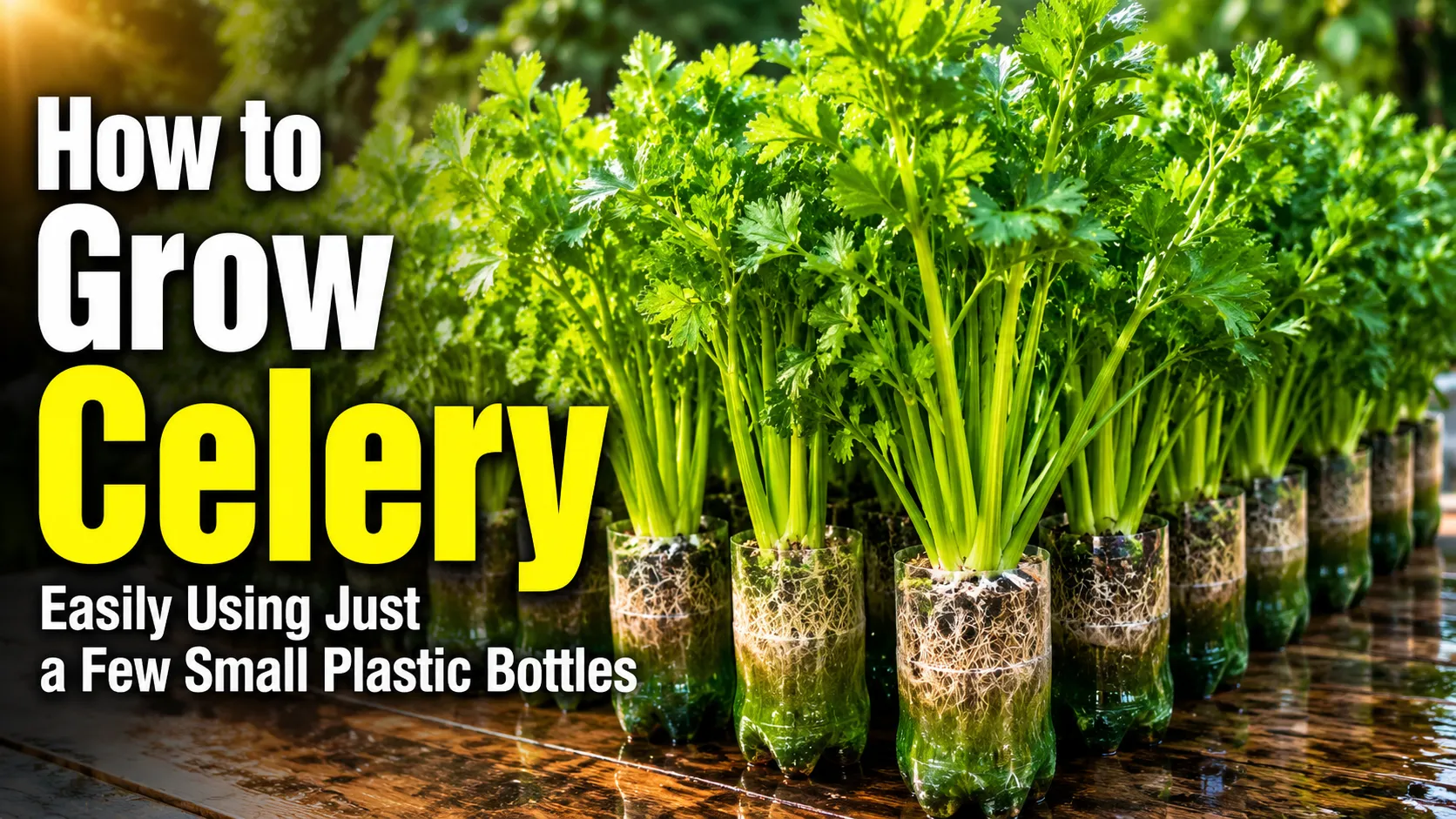 How to Grow Celery Easily Using Just a Few Small Plastic Bottles 1 Learn how to grow fresh celery at home using recycled plastic bottles with this easy beginner friendly gardening method