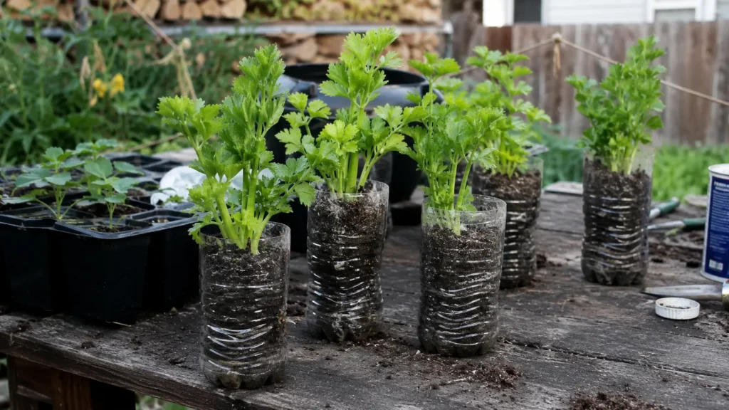 How to Grow Celery Easily Using Just a Few Small Plastic Bottles 2 Why Plastic Bottles Work So Well for Celery